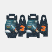 Rocketship Space Adventure Jongen Verjaardag Bedankdoosjes (Uitgevouwen)