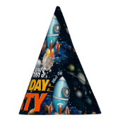 Rocketship Space Adventure Verjaardag Feesthoedjes (Rechts)