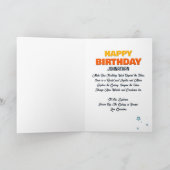 Rocketship Space Adventure Verjaardag Kaart (Binnen)