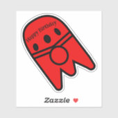 Rocketship verjaardagsfeestje sticker (Vel)