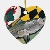 Rockfish van de burger van Maryland Keramisch Ornament (Voorkant)