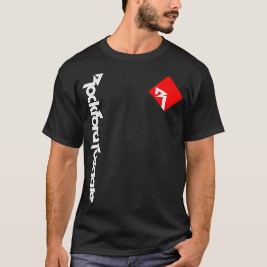Rockford Fosgate Car Audio Amplifer Funny Logo Gif T-shirt (Voorkant)