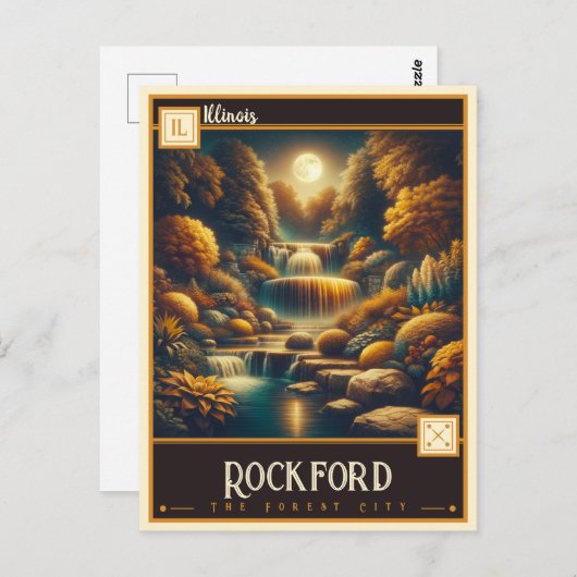 Rockford, Illinois |  Briefkaart (Voorkant / Achterkant)