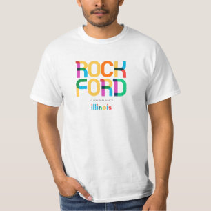 Rockford Illinois Mid Century, Pop Art, T-shirt