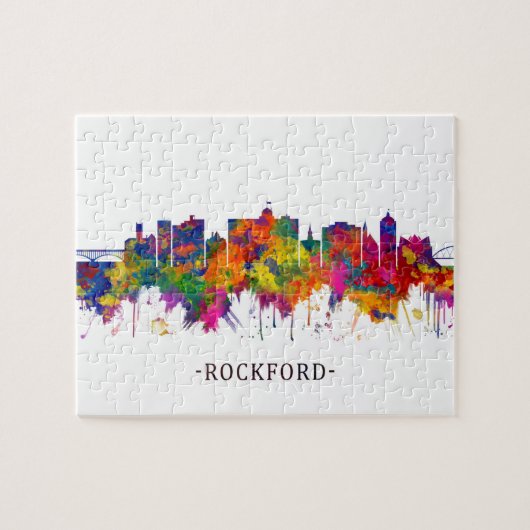 Rockford Illinois Skyline Legpuzzel (Horizontaal)