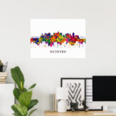 Rockford Illinois Skyline Poster (Thuiskantoor)