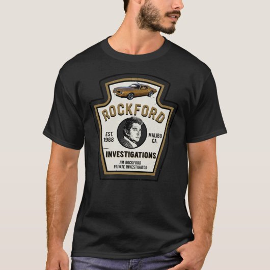 Rockford Investigations Emblem Classic T-Shirt (Voorkant)