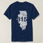 Rockford Joliet Area Code 815 Illinois Souvenir G T-shirt (Design voorkant)