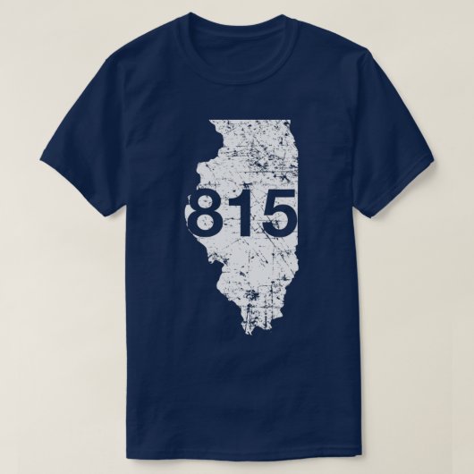 Rockford Joliet Area Code 815 Illinois Souvenir G T-shirt (Design voorkant)