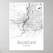 Rockford Map - Illinois - City Map Poster (Voorkant)