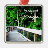 Rockford Michigan Walking Trail Metalen Ornament (Voorkant)