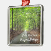 Rockford Michigan White Pine Walking Trail Metalen Ornament (Links)