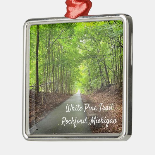 Rockford Michigan White Pine Walking Trail Metalen Ornament (Links)