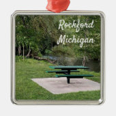 Rockford Michigan White Pine Walking Trail Metalen Ornament (Voorkant)