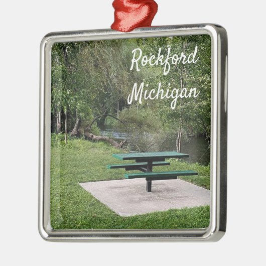 Rockford Michigan White Pine Walking Trail Metalen Ornament (Links)