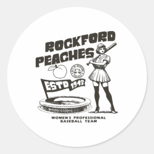 Rockford Peaches Vrouwen Bysebyll Team 1943 - Kopi Ronde Sticker