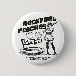 Rockford Peaches Women's Bysebyll Team 1943 -  Ronde Button 5,7 Cm