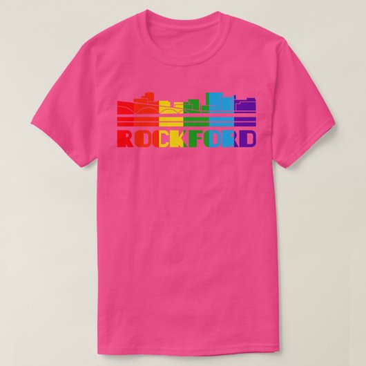 Rockford Pride Rockford LGBT Gift LGBTQ Supporter T-shirt (Design voorkant)