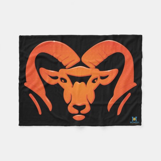 Rockford Rams #4 Fleece Blanket (Voorkant (Horizontaal))