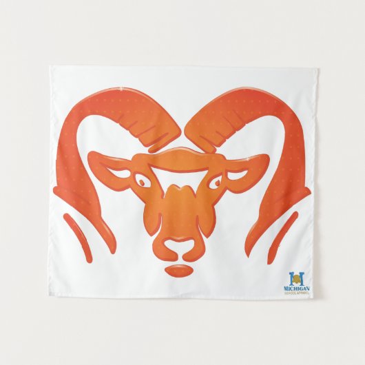 Rockford Rams #4 Wandkleed (Voorkant (horizontaal))