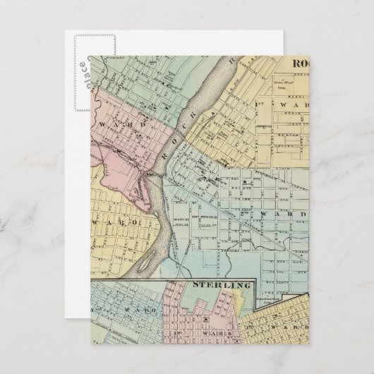 Rockford, Sterling en Rock-Herfsten Briefkaart (Voorkant / Achterkant)