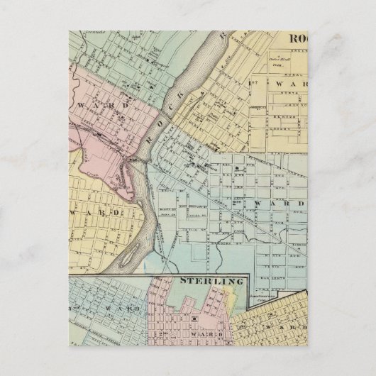 Rockford, Sterling en Rock-Herfsten Briefkaart (Voorkant)