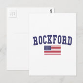 Rockford US Flag Briefkaart (Voorkant / Achterkant)
