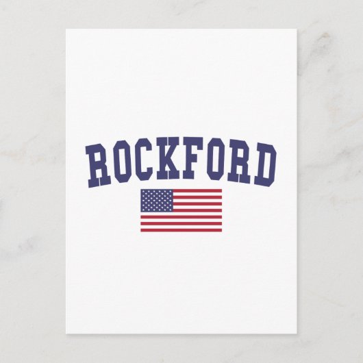 Rockford US Flag Briefkaart (Voorkant)