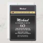  rockgitaar Amp 60th Birthday Party Muziek Kaart (Voorkant)