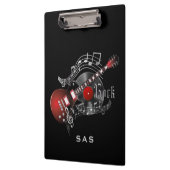 Rockgitaar - Rood - Monogram Klembord (Links)