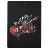 Rockgitaar - Rood - Monogram Klembord (Achterkant)