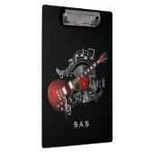 Rockgitaar - Rood - Monogram Klembord (Rechts)