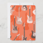  rockgitaar verjaardags retro muziek jamfeest kaart (Achterkant)