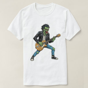 rockgitaar Zombie Horror retro Fantasy T-Shirt