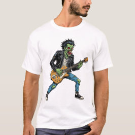 rockgitaar Zombie Horror retro Fantasy T-Shirt
