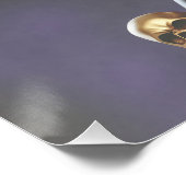 Rockgitarrist in Lederkleidung mit Totenkopf Perfect Poster (Hoek)