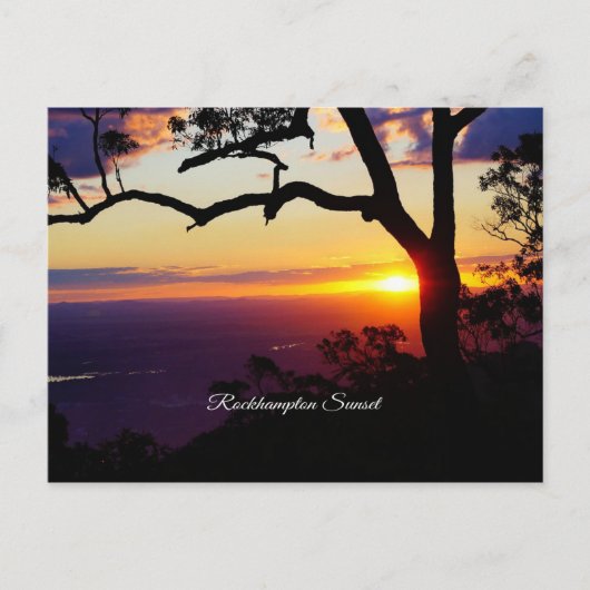 Rockhampton-zonsondergang Briefkaart (Voorkant)