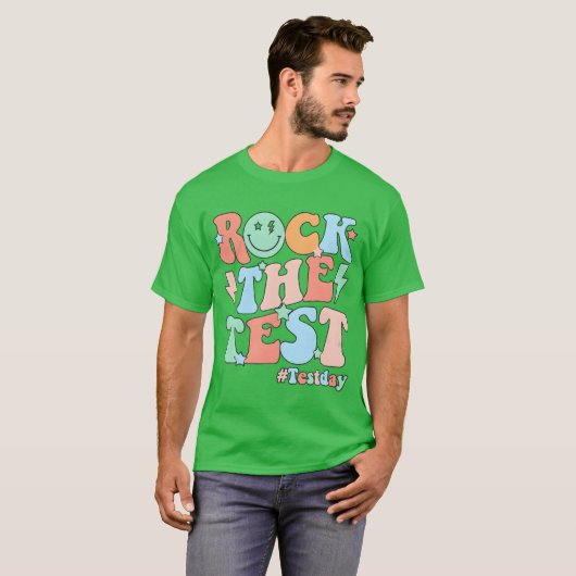 Rockheestesting Day Retro Motivational boy T-shirt (Voorkant volledig)