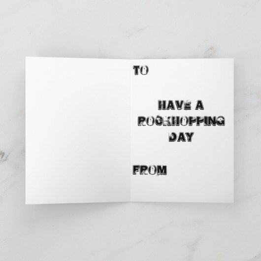 RockHopper Head Greetings Card Kaart (Binnen)