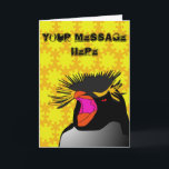 RockHopper Head Greetings Card Kaart<br><div class="desc">A greetings card with a rockhoppers head design</div>
