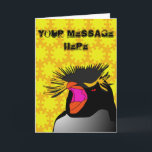 RockHopper Head Greetings Card Kaart<br><div class="desc">A greetings card with a rockhoppers head design</div>