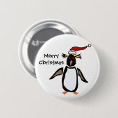 Rockhopper Penguin-kerstkunst Ronde Button 5,7 Cm (Voorkant /achterkant)