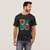 Rockhopper Penguin Pop Art Design Illustration Col T-shirt (Voorkant volledig)