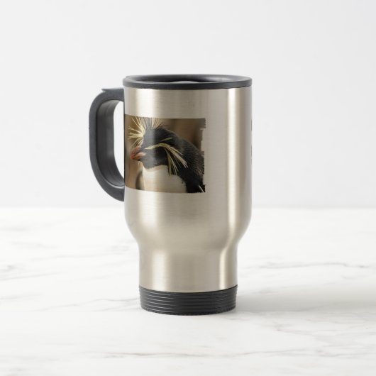 Rockhopper Penguin Travel Mug Reisbeker (Voorkant links)