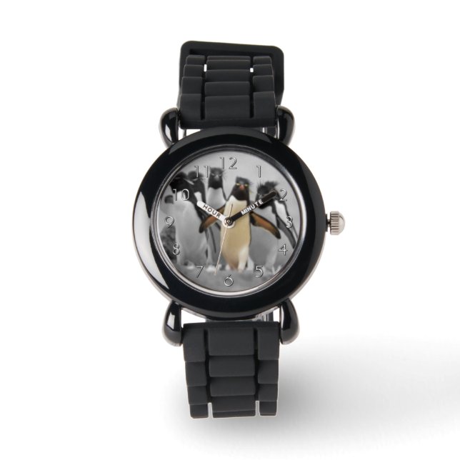 Rockhopper Penguins Horloge (Voorkant)
