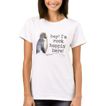 Rockhopper pinguïn "hey ik hoppin" T-shirt voor da