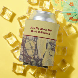 Rockhound Humor geel rood steen geologie mineraal Blikjeskoeler