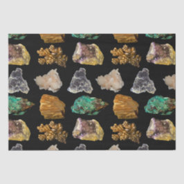 Rockhound Rocks and Minerals Photography Pattern Tissuepapier