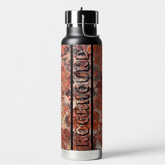 Rockhound Sinaasappel Jasper Stone Pattern Waterfles (Links)