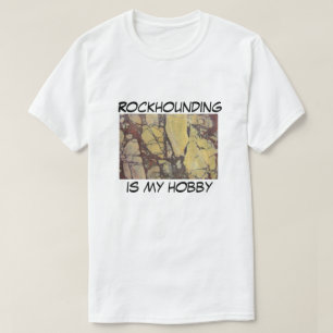Rockhounding is Mijn Hobby Yellow Red Agate foto T-shirt